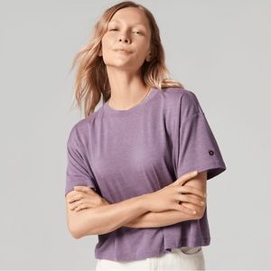 Allbirds Trinoxo Merino Tencel blend tee in orchid